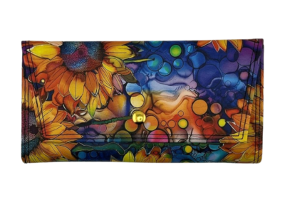 Architect Wallet - Bright Blue Sunflower