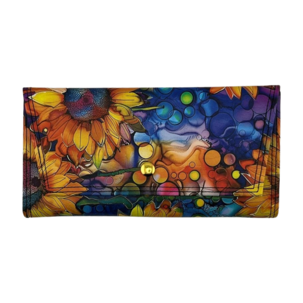 Architect Wallet - Bright Blue Sunflower