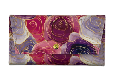 Architect Wallet - Pink / Purple / Gold Flowers