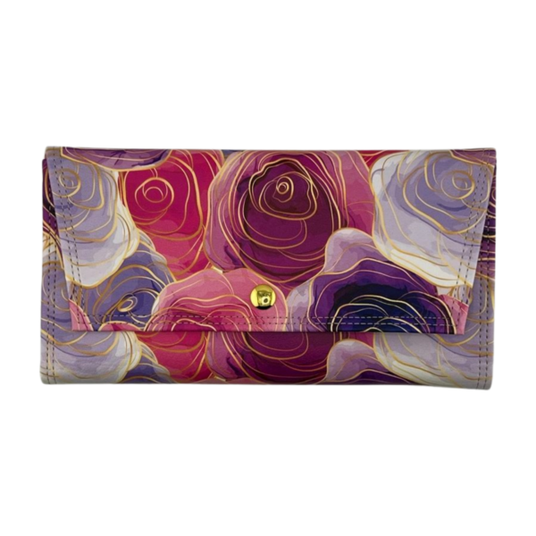 Architect Wallet - Pink / Purple / Gold Flowers